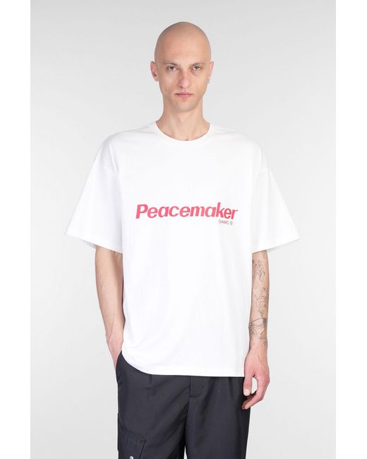 Oamc Peacemaker T-shirt In White Cotton for men