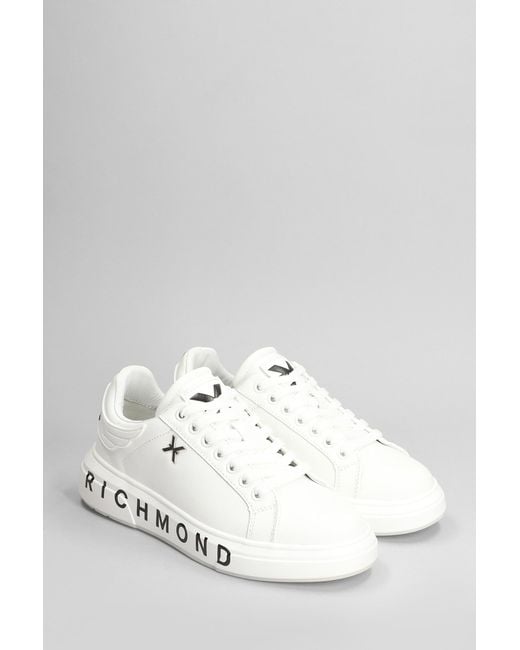 John Richmond Sneakers In White Leather