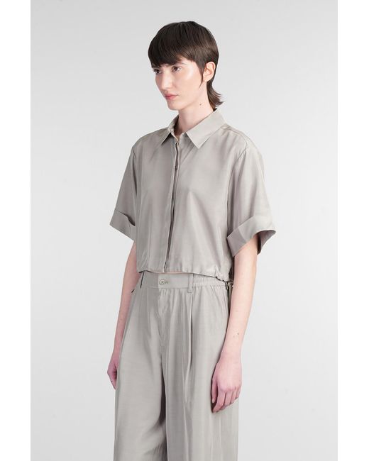 Camicia Ryett in acetato Grigio di Jonathan Simkhai in Gray