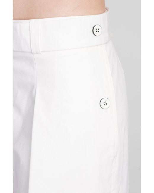Pantalone in Cotone Bianco di Jil Sander in White