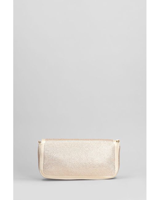 Marc Ellis Natural Shiny Small Bag Shoulder Bag In Gold Fabric