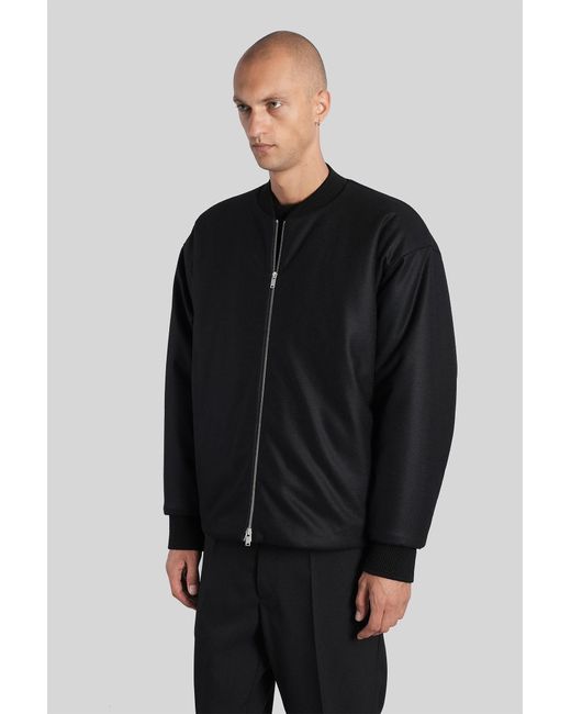 Jil Sander Black Bomber Jacket for men
