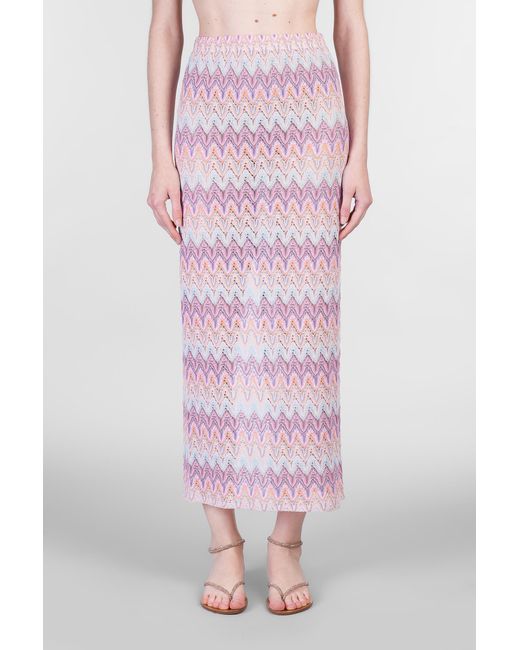 Gonna Caitlyn r in Poliestere Multicolor di Mc2 Saint Barth in Pink