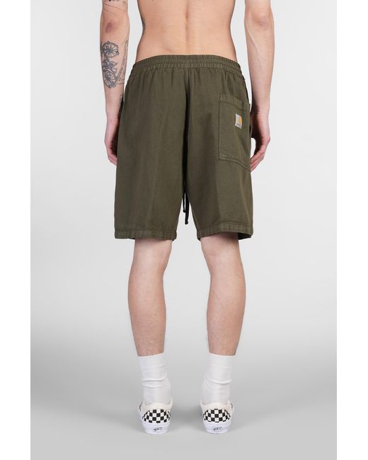 Shorts Rainer Short in Cotone Verde di Carhartt in Green da Uomo
