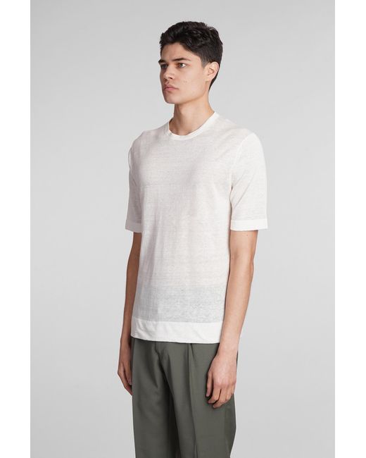 T-Shirt in Cotone Bianco di Ballantyne in White da Uomo