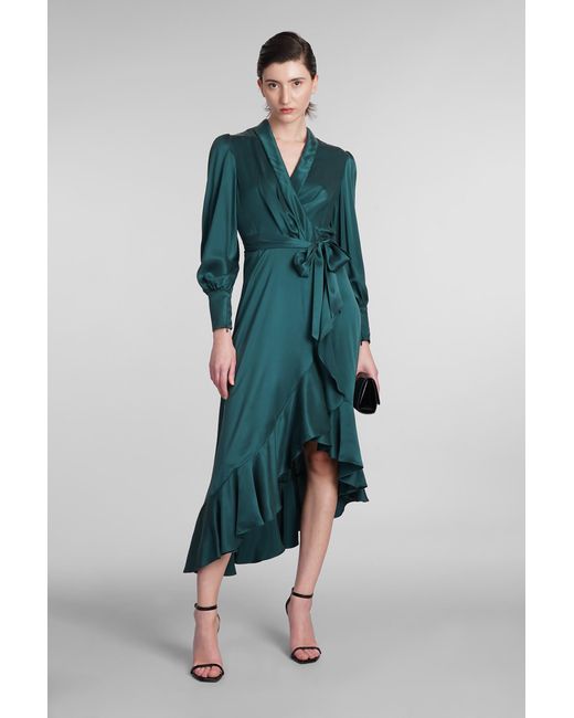Zimmermann Dress In Green Silk