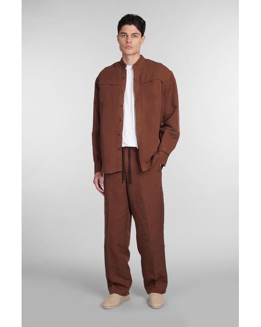 Costumein Pajama Pants In Brown Cly for men