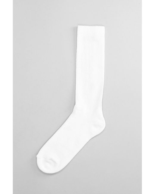 Palm Angels Socks In White Cotton for men