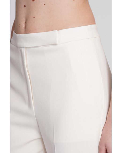 Theory White Pants In Beige Triacetate
