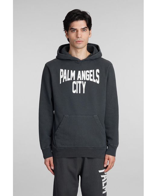 Palm Angels Gray Sweatshirt In Grey Cotton for men