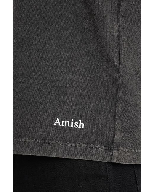 AMISH Gray T-shirt In Grey Cotton for men
