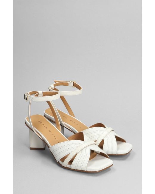 Pedro Miralles Sandals In White Leather