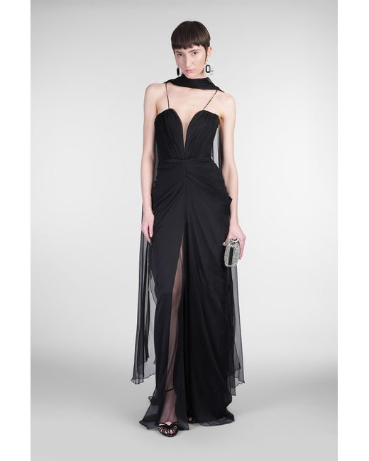 Abito donna Dream in Seta Nera di Rhea Costa in Black