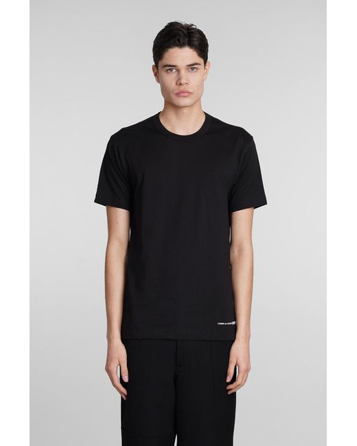 T-Shirt in Cotone Nero di Comme des Garçons in Black da Uomo