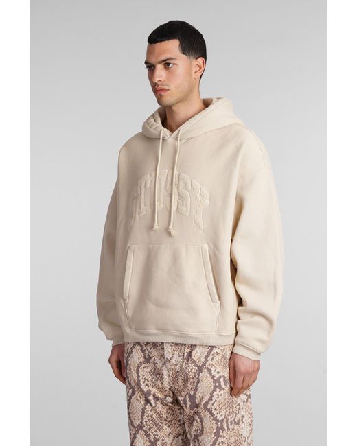 Stussy Natural Sweatshirt In Beige Cotton for men