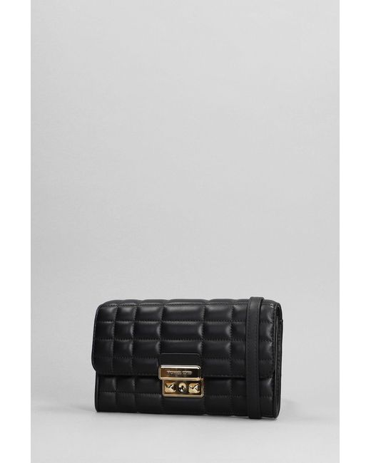 Borsa a spalla Tribeca in Pelle Nera di Michael Kors in Gray