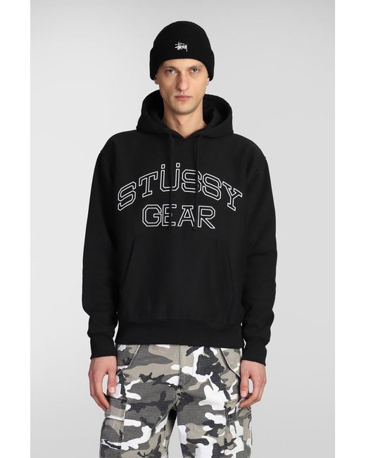 Felpa in Nylon Nero di Stussy in Black da Uomo