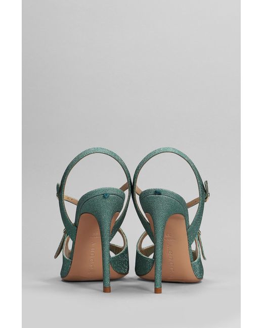 A.Bocca Sandals In Green Glitter