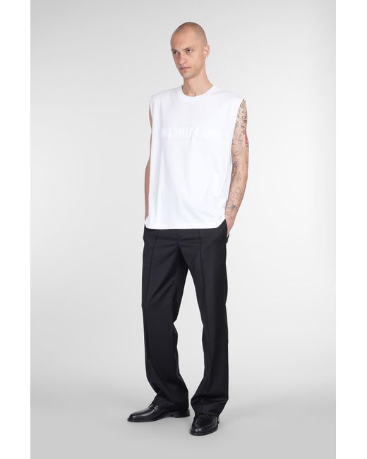 Canotta in Cotone Bianco di Helmut Lang in White da Uomo