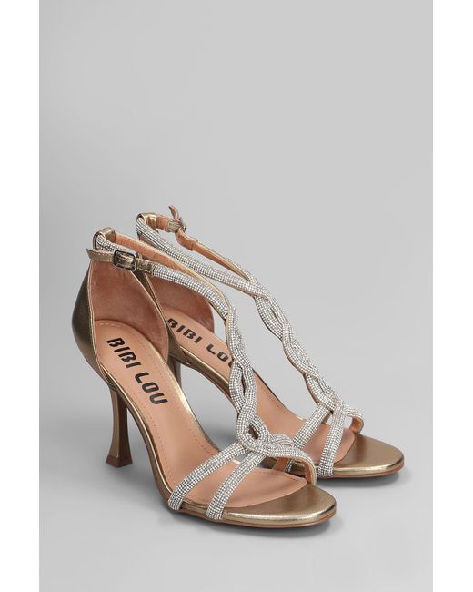 Bibi Lou White Circe 90 Sandals In Platinum Leather