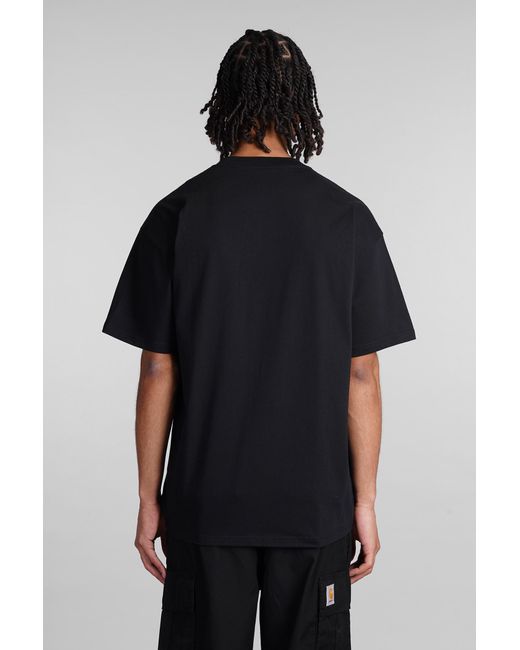T-Shirt in Cotone Nero di Carhartt in Black da Uomo