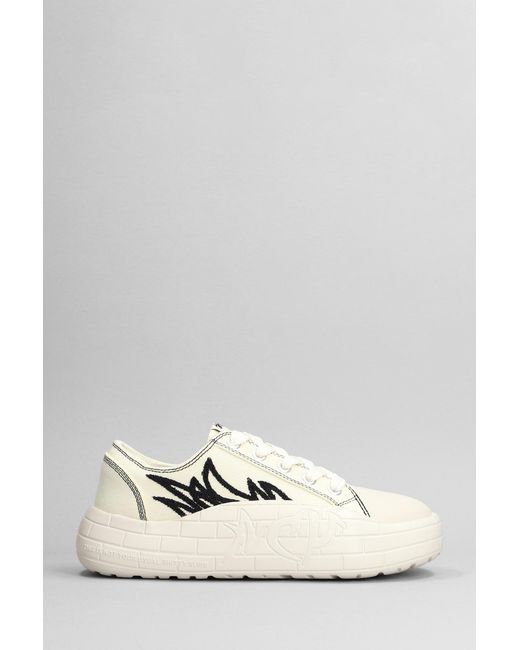 Sneakers Nyu Vulc G2 in Tela Beige di Acupuncture in White da Uomo