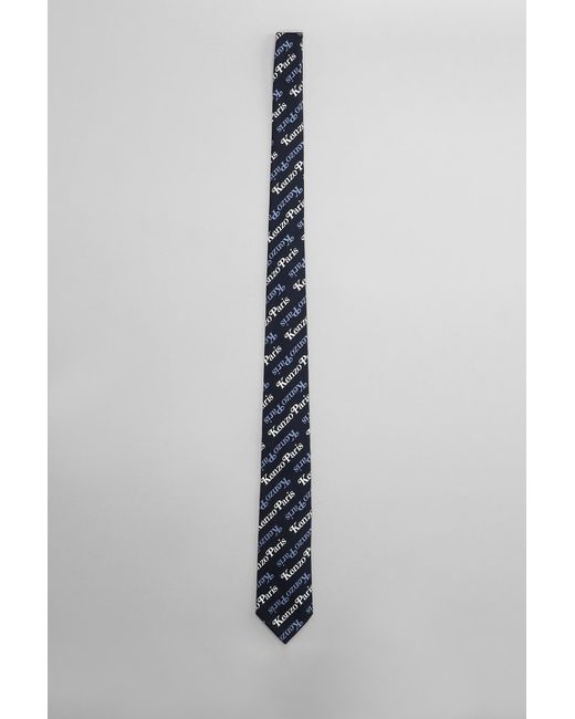 KENZO Multicolor Tie In Blue Cotton for men