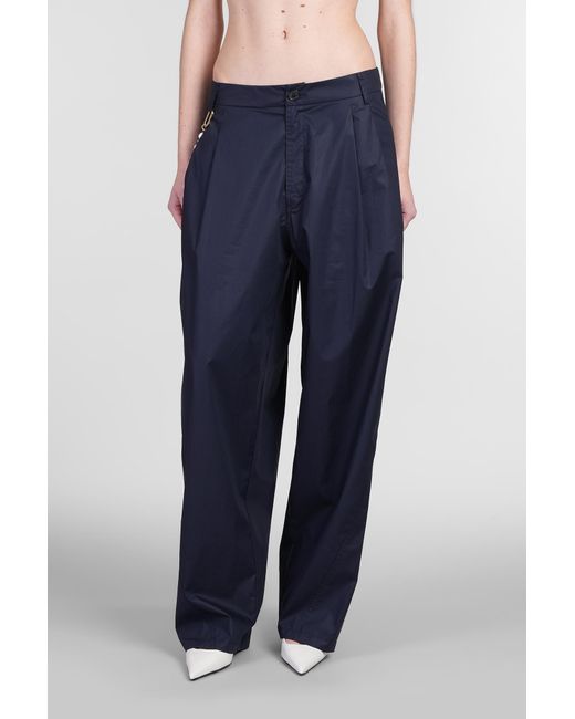 Pantalone Phebe in Cotone Blu di DARKPARK in Blue