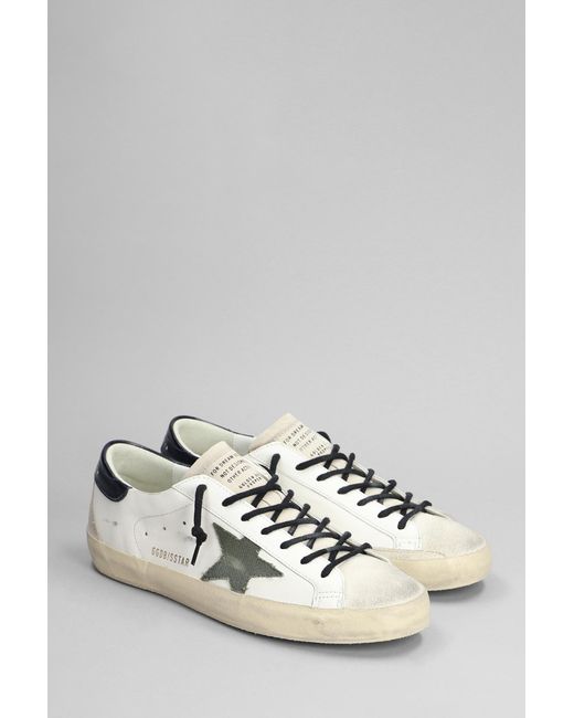 Golden Goose Deluxe Brand Multicolor Superstar Sneakers In White Leather for men