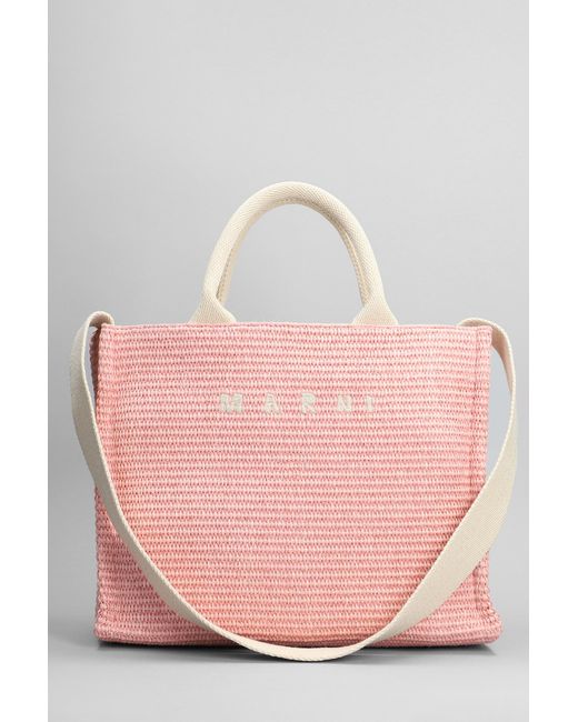 Marni Pink Small Basket Hand Bag