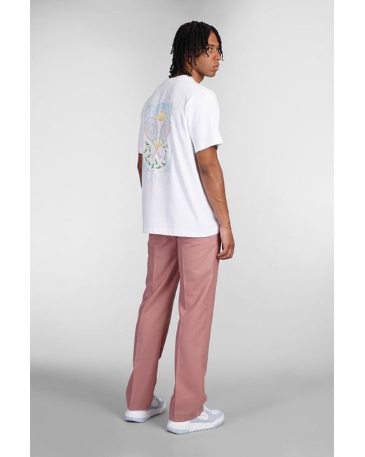 T-Shirt in Cotone Bianco di Casablanca in White da Uomo