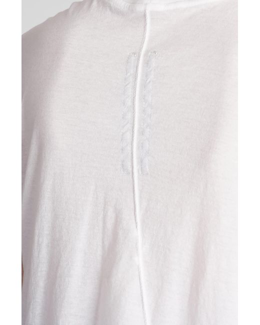T-Shirt Level t in Cotone Bianco di Rick Owens in White