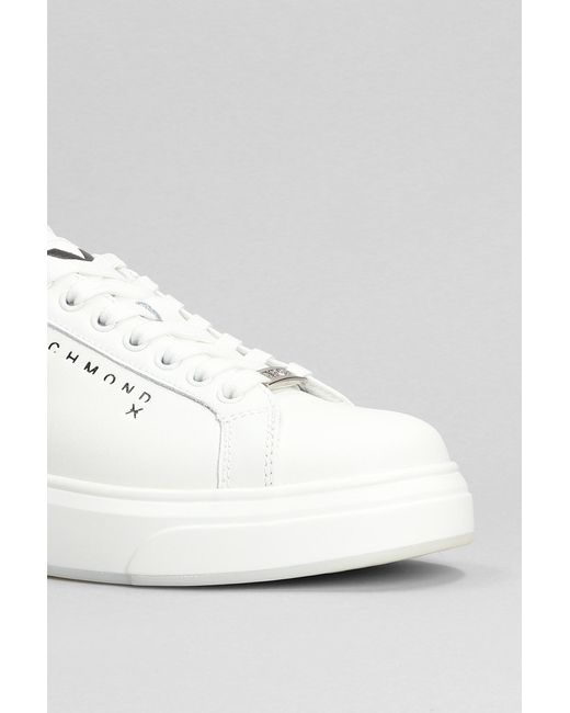 John Richmond Sneakers In White Leather for men