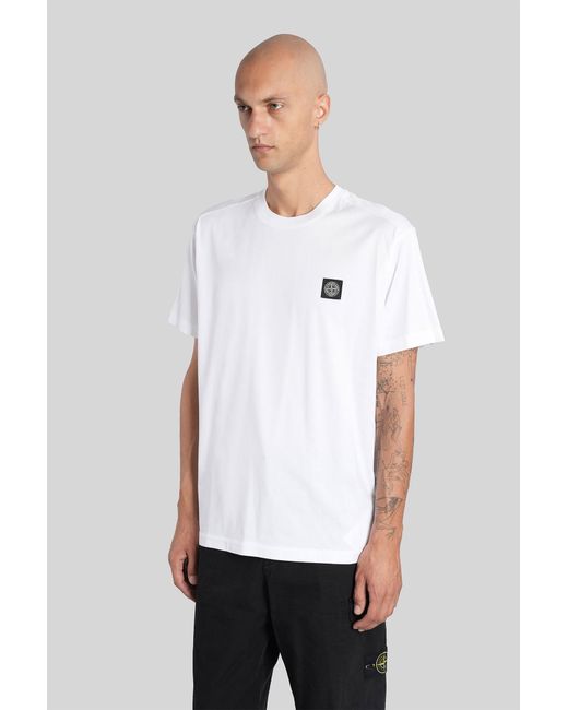 Stone Island White T-Shirt for men