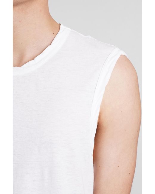 James Perse Tank Top In White Cotton for men