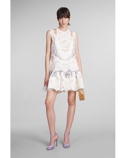 Abito in lino Beige di Zimmermann in White