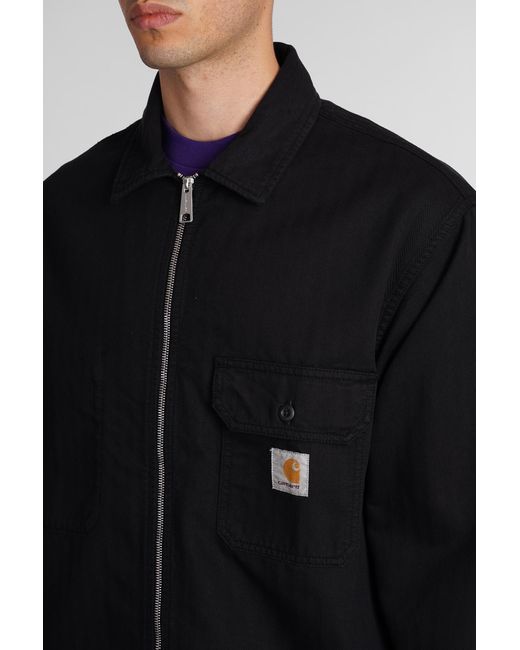 Carhartt Casual Jacket In Black Cotton for men