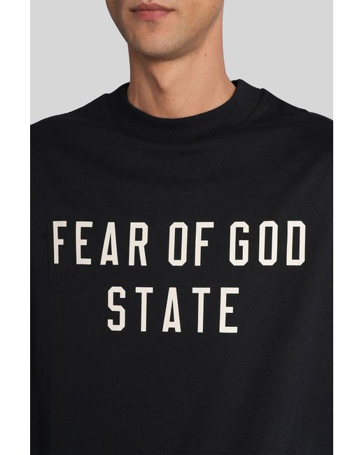 T-Shirt in Cotone Nero di Fear Of God in Black da Uomo
