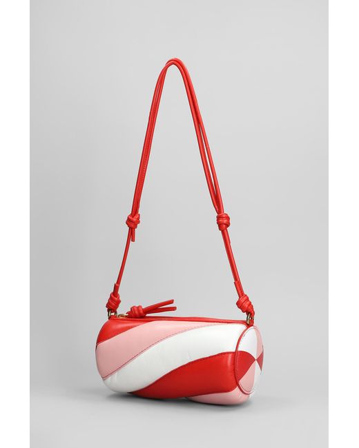 Borsa a spalla Mini mella in Pelle Multicolor di Fiorucci in Red