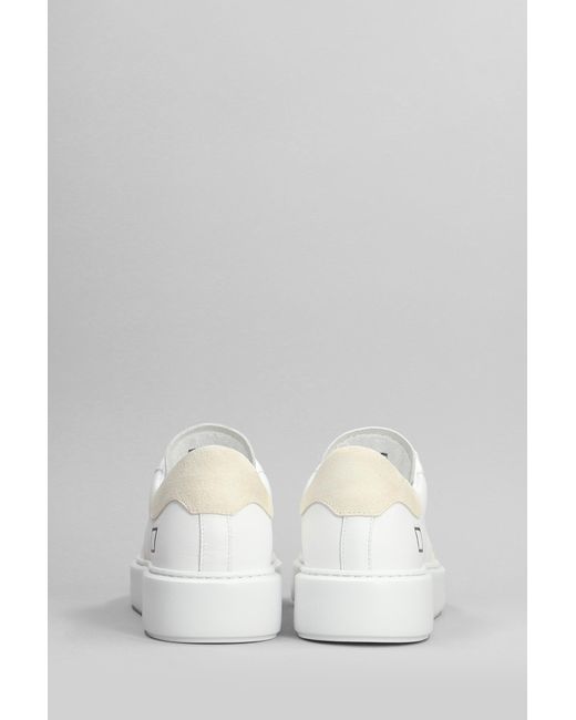 Date Sfera Sneakers In White Leather