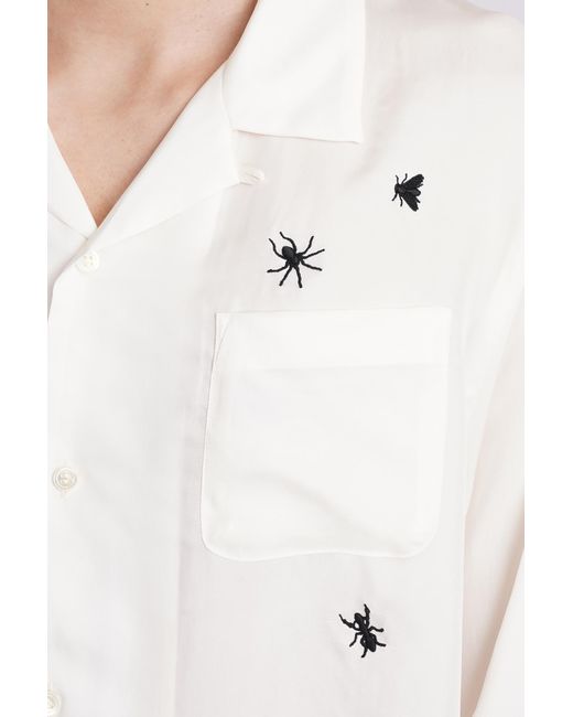 Camicia in Cupro Beige di Undercover in White da Uomo