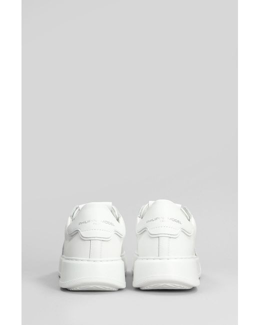 Philippe Model White Temple Low Sneakers for men