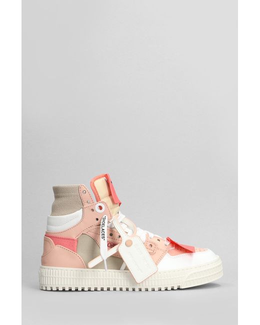 Off-White c/o Virgil Abloh 3.0 Off Court Sneakers In Rose-pink Leather