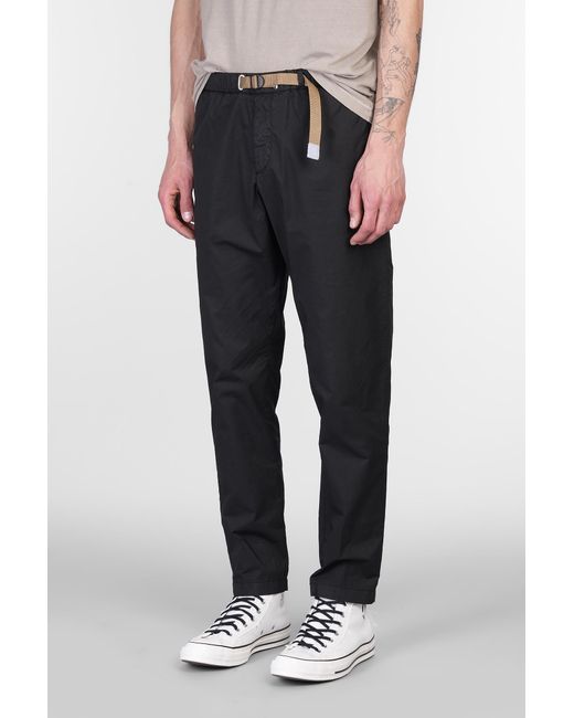 Pantalone in Cotone Nero di White Sand in Black da Uomo