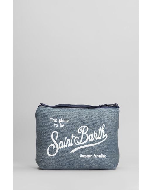 Pochette Aline denim in denim Blu di Mc2 Saint Barth in Blue