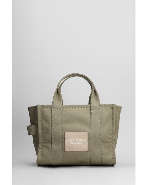 Marc Jacobs Gray Tote In Green Canvas