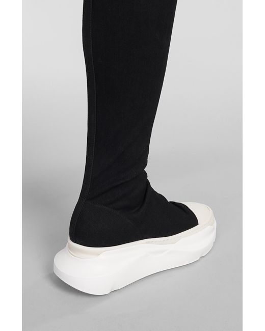 Rick Owens Black Abstract Stockings Sneakers