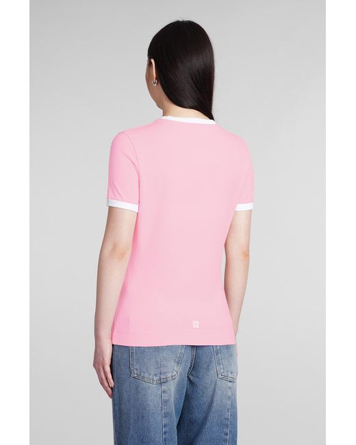 T-Shirt in Cotone Rosa di Givenchy in Pink