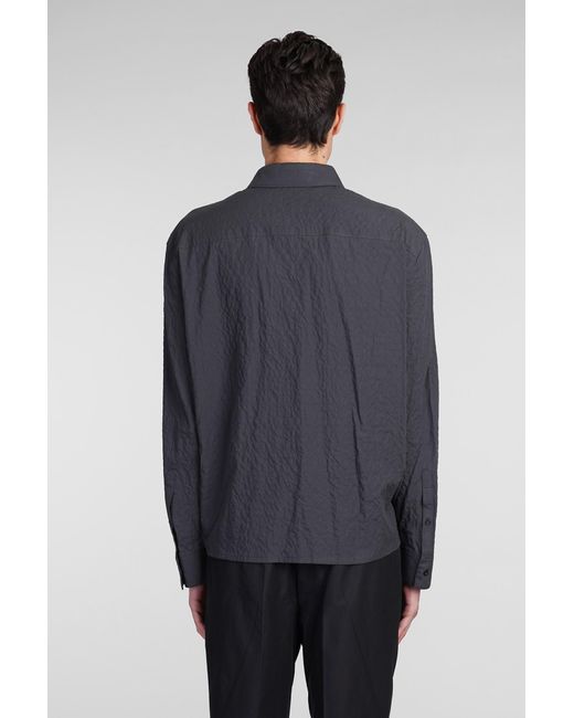 Camicia Overshirt chest pock in Cotone Nero di Neil Barrett in Blue da Uomo