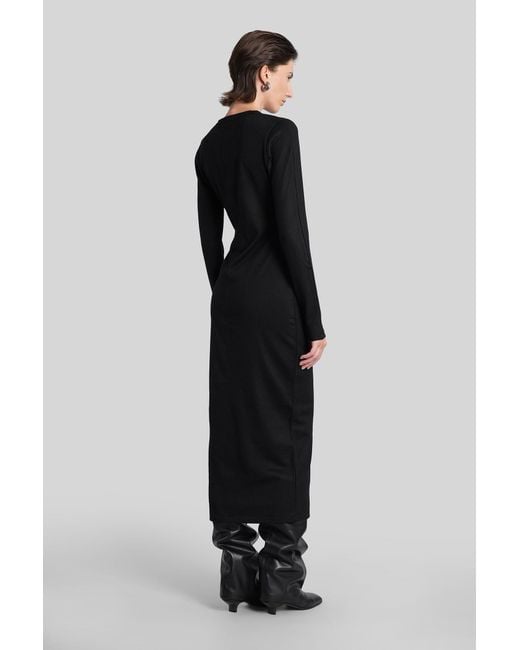 Abito lungo City wool in Lana Nera di Entire studios in Black